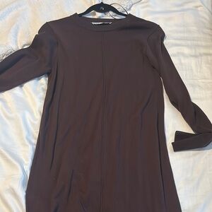 Zara Brown Long Sleeve Dress
